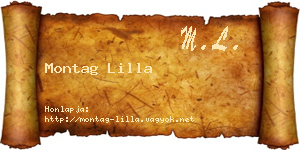 Montag Lilla névjegykártya